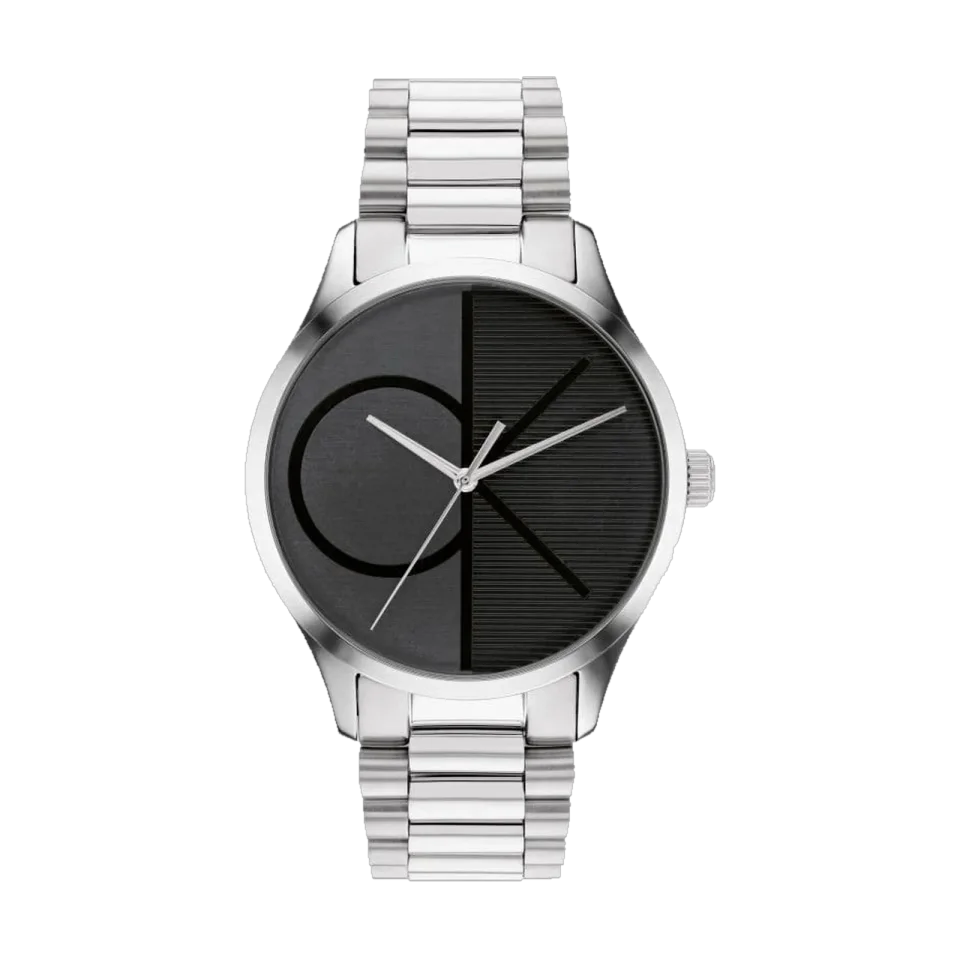 CALVIN KLEIN Iconic watch with black dial and stainless steel bracelet
