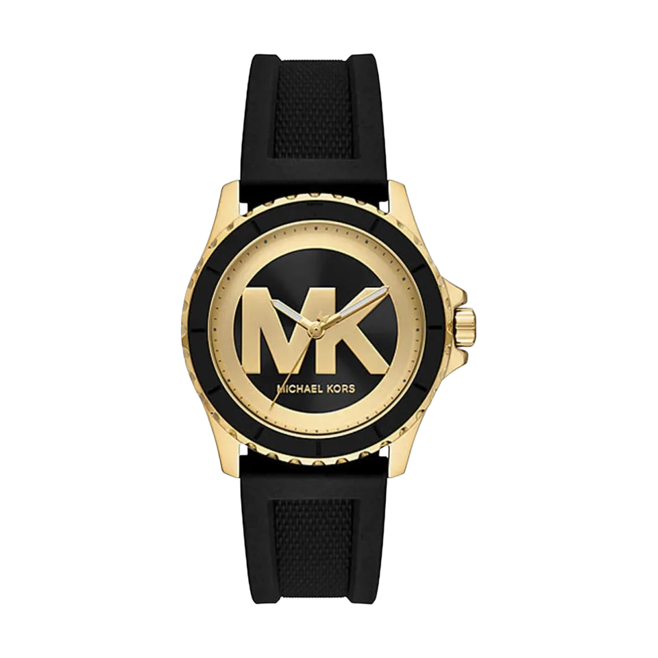 Michael Kors Everest women’s watch with multicolour dial and black silicone strap