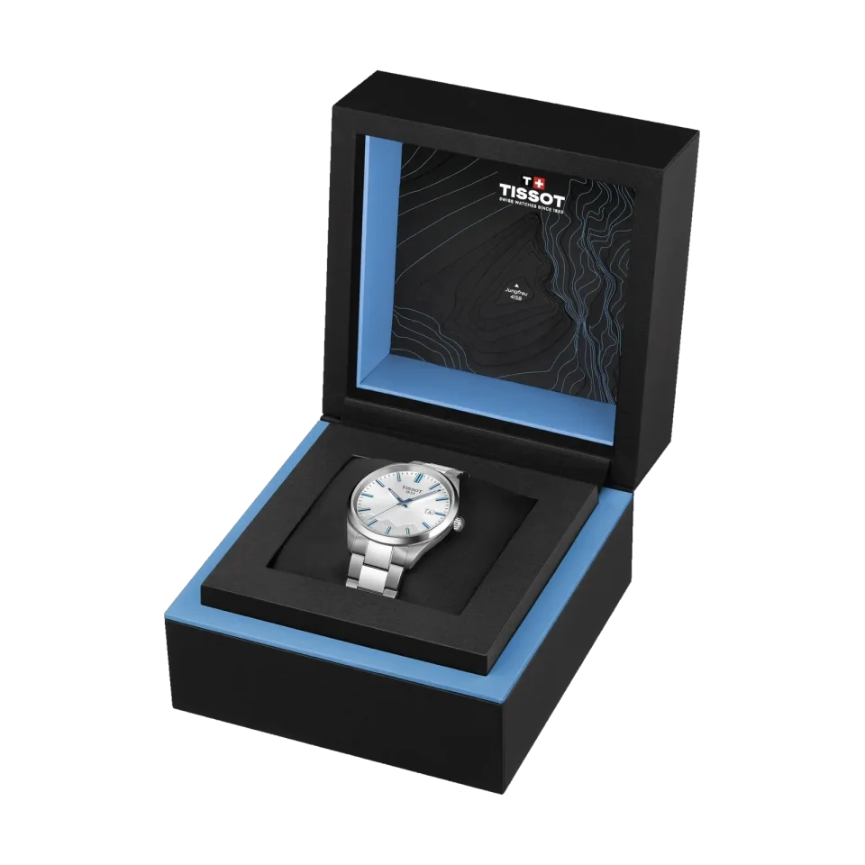 TISSOT PR 100 Jungfraubahn Quartz Men's Watch — packaging shot