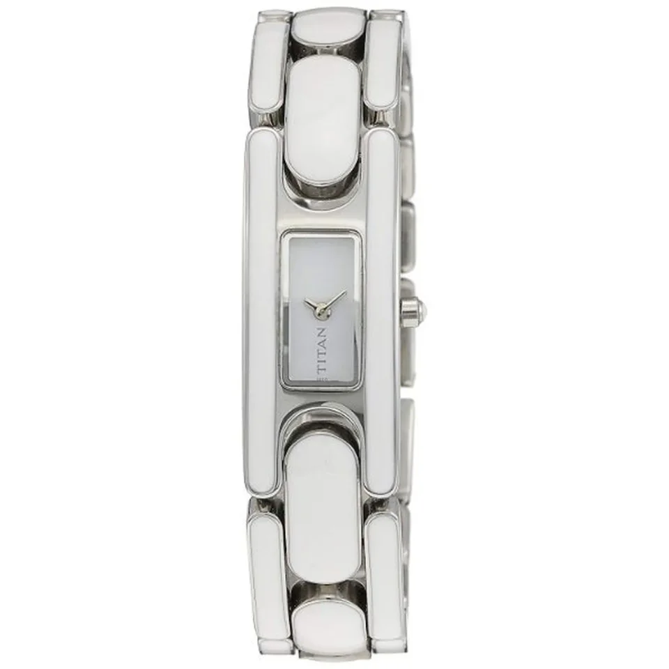 Titan women’s watch in stainless steel with a silver bracelet and a 12 mm case